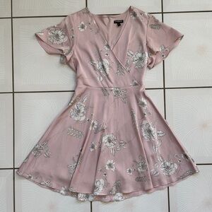 Express Blush Floral Mini Dress